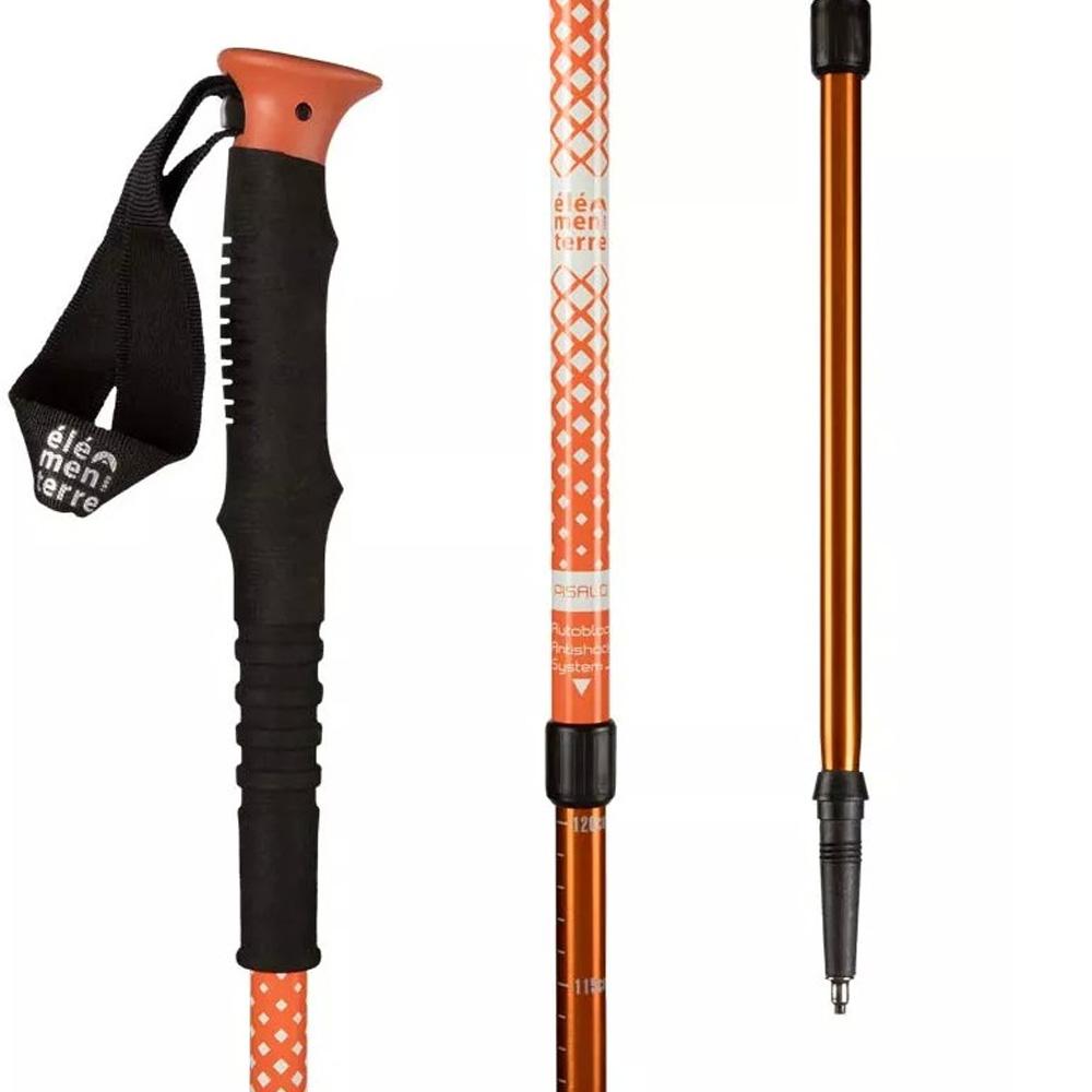 Bastón de senderismo de empuñadura larga, naranja/blanco, para hombre, Elemental EVA PISALO ver 2