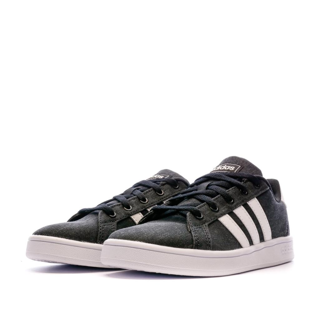 Baskets Noir Garçon Adidas Grand Court K vue 6