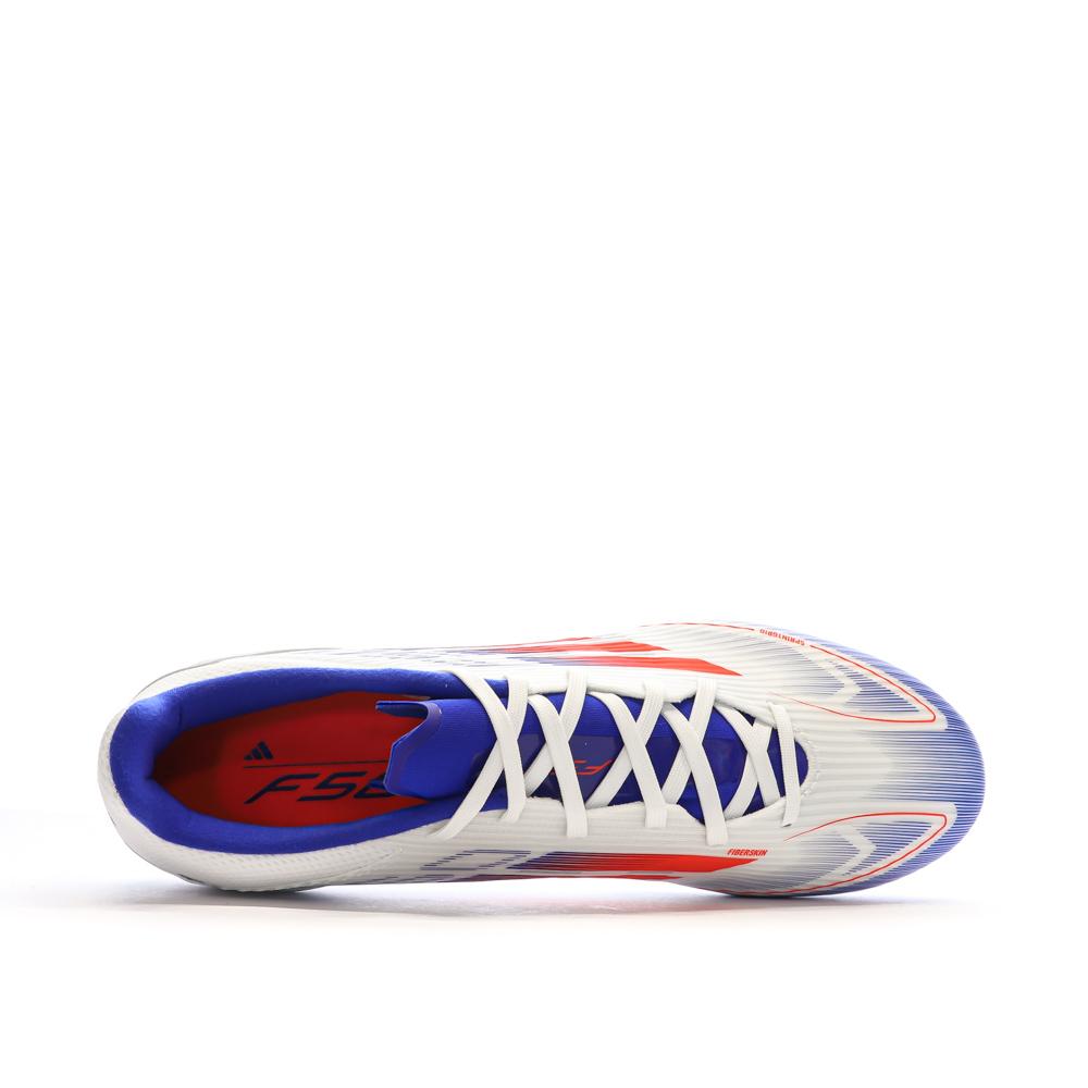 Chaussures de Foot Blanc/Bleu Adulte Adidas F50 League FG/MG vue 4
