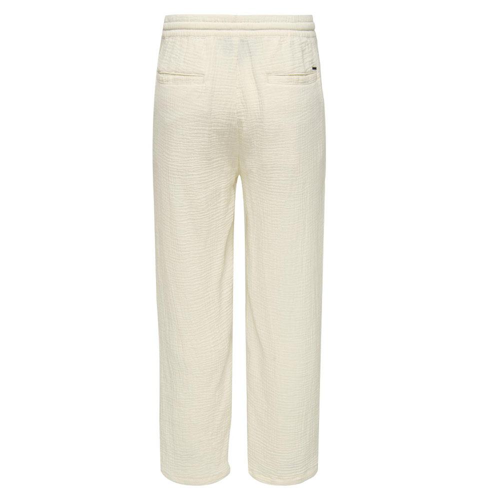 Pantalon Fluide Gaz de coton Écru Homme Only & Sons Onssinus 0158 vue 2