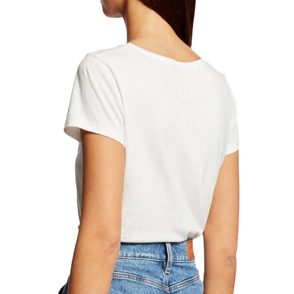 T-shirt Blanc Femme Morgan Serigraphie vue 2