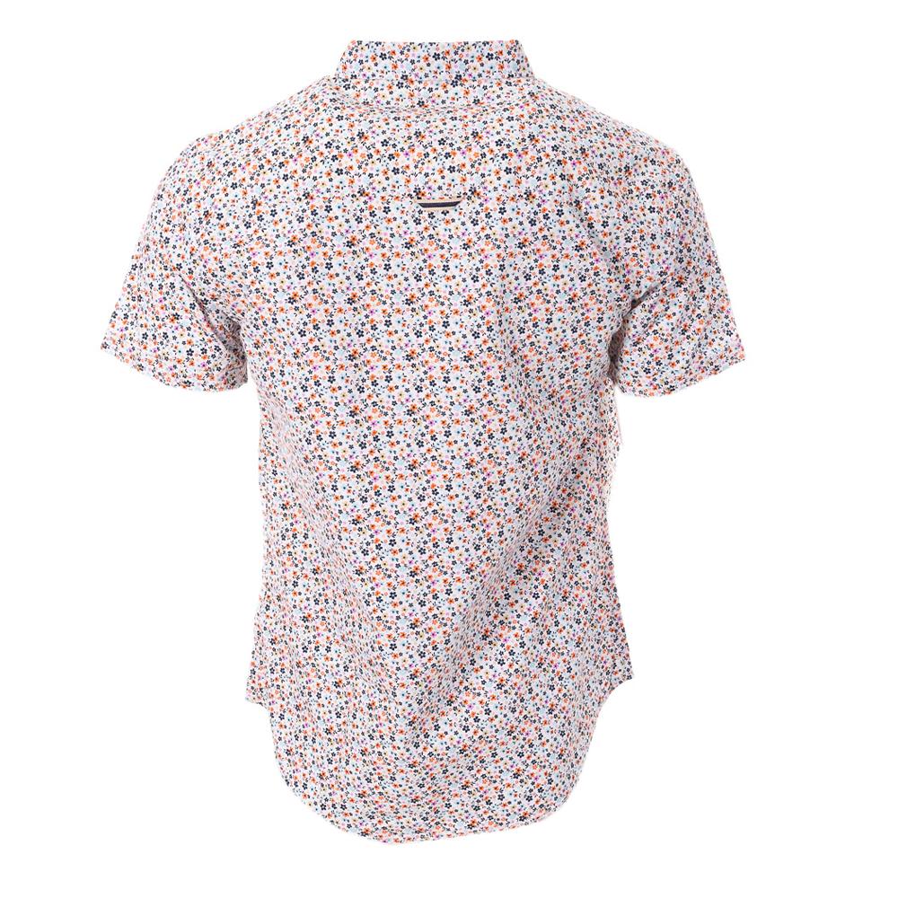 Chemise Blanche/Marine/Orange Homme RMS26 4783 vue 2
