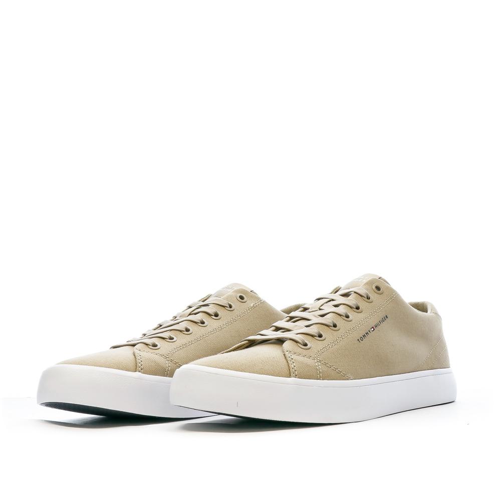 Baskets Beige Homme Tommy Hilfiger Low Canva vue 6