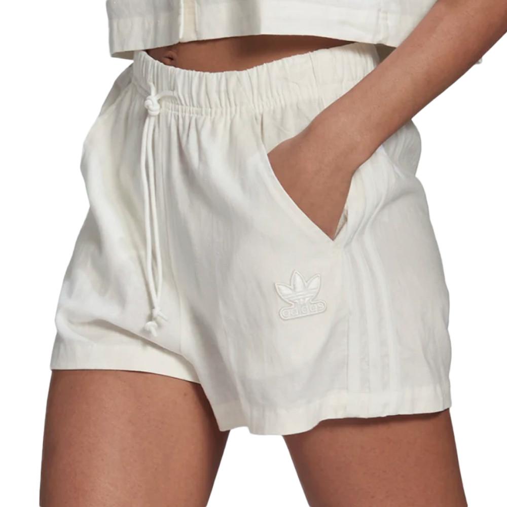 Short Blanc Femme Adidas Linen pas cher