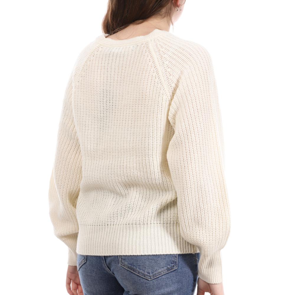Pull Écru en maille Femme Vero Moda Sayla vue 2