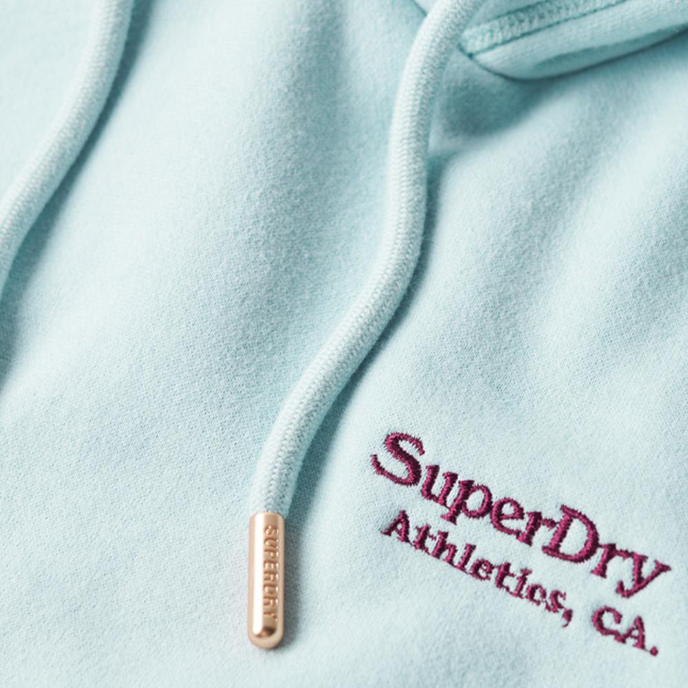 Sweat Capuche Bleu Femme Superdry Essential Logo vue 2