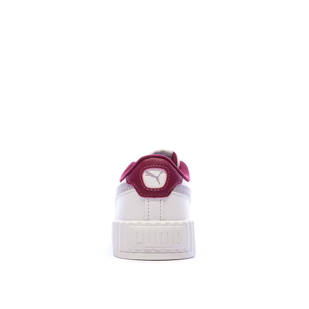 Baskets Blanches/Mauves Fille Puma Carina 3.0 vue 3
