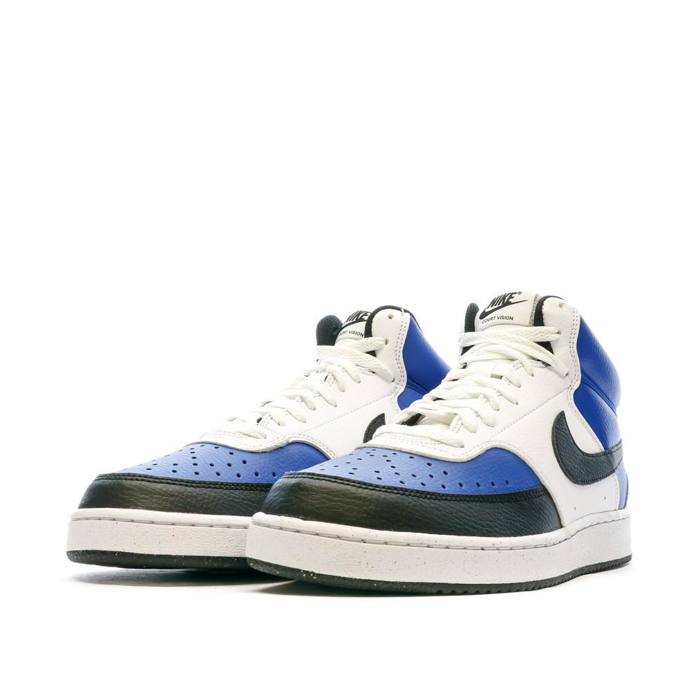 Baskets Blanches/Bleu/Noires Homme Nike Court Vision vue 6