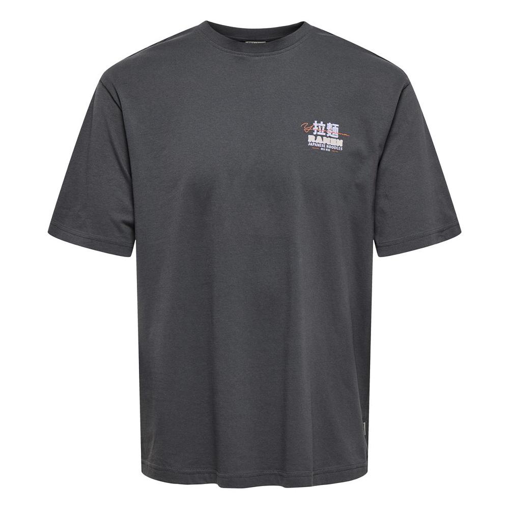 T-Shirt Gris Homme Only & Sons Tristan pas cher