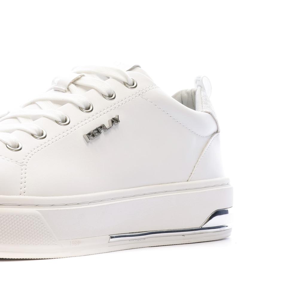 Baskets Blanches Femme Replay Fusion Shiny vue 7