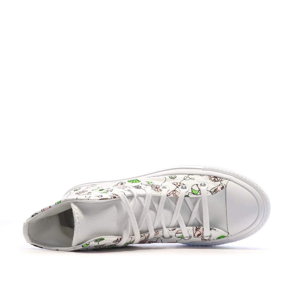 Baskets Blanches/Noires Femme Converse Lemonade vue 4