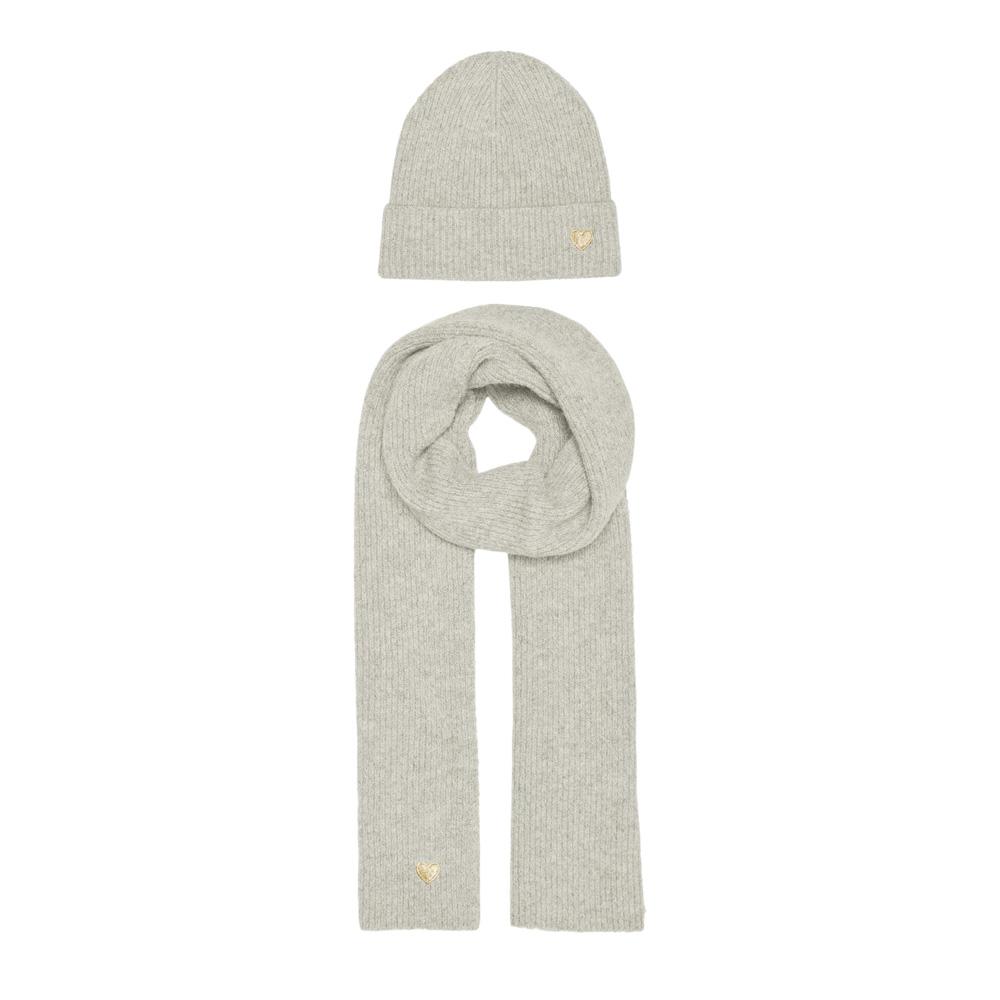 Bonnet + Echarpe Écru Femme Only Onlavery Life Scarf And Beanie Set pas cher