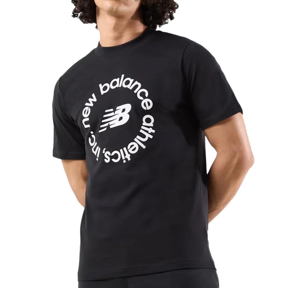T-shirt Noir/Blanc Homme New Balance Seasonal MT43907 pas cher