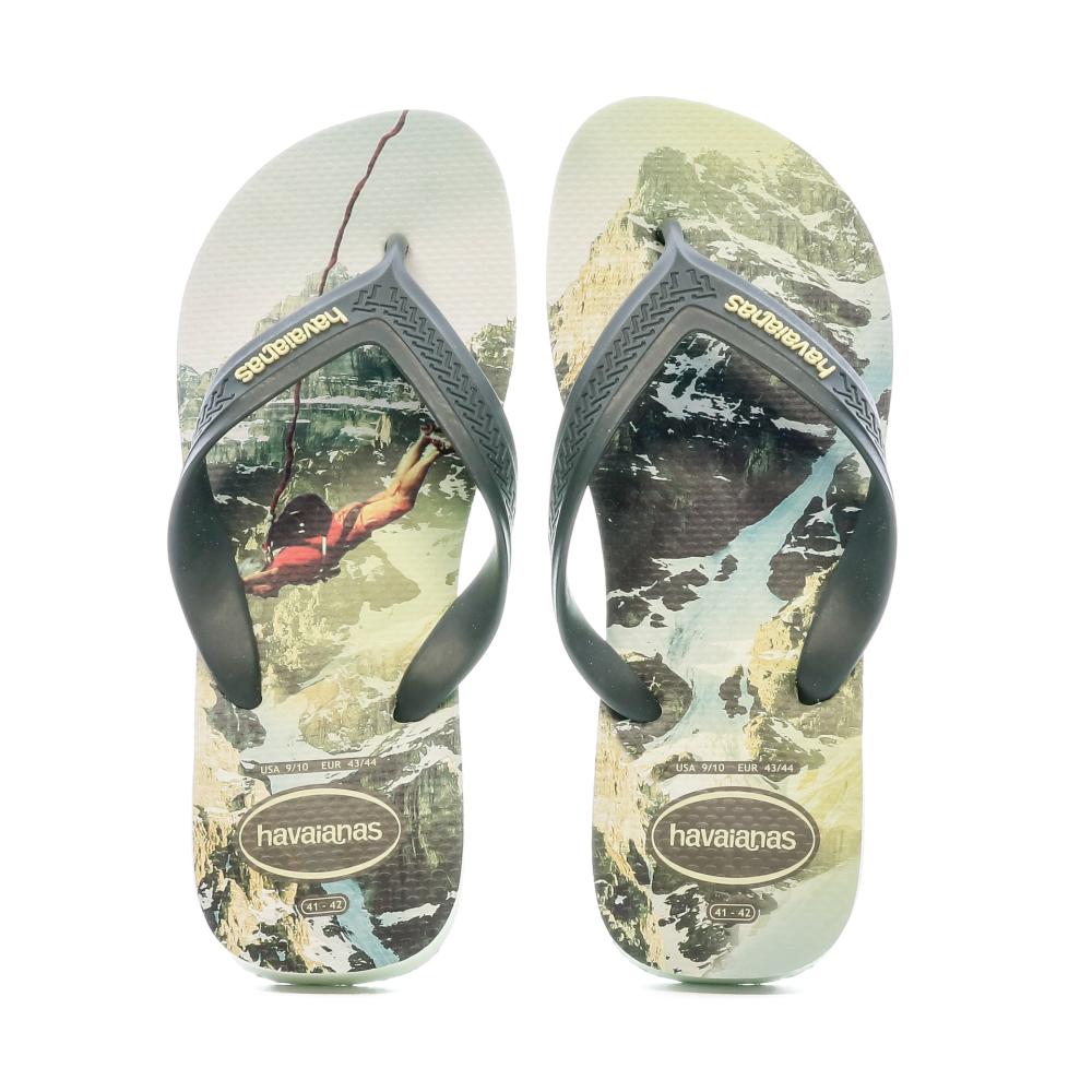 Tongs Verte Homme Havaianas Flatform Cruella vue 3