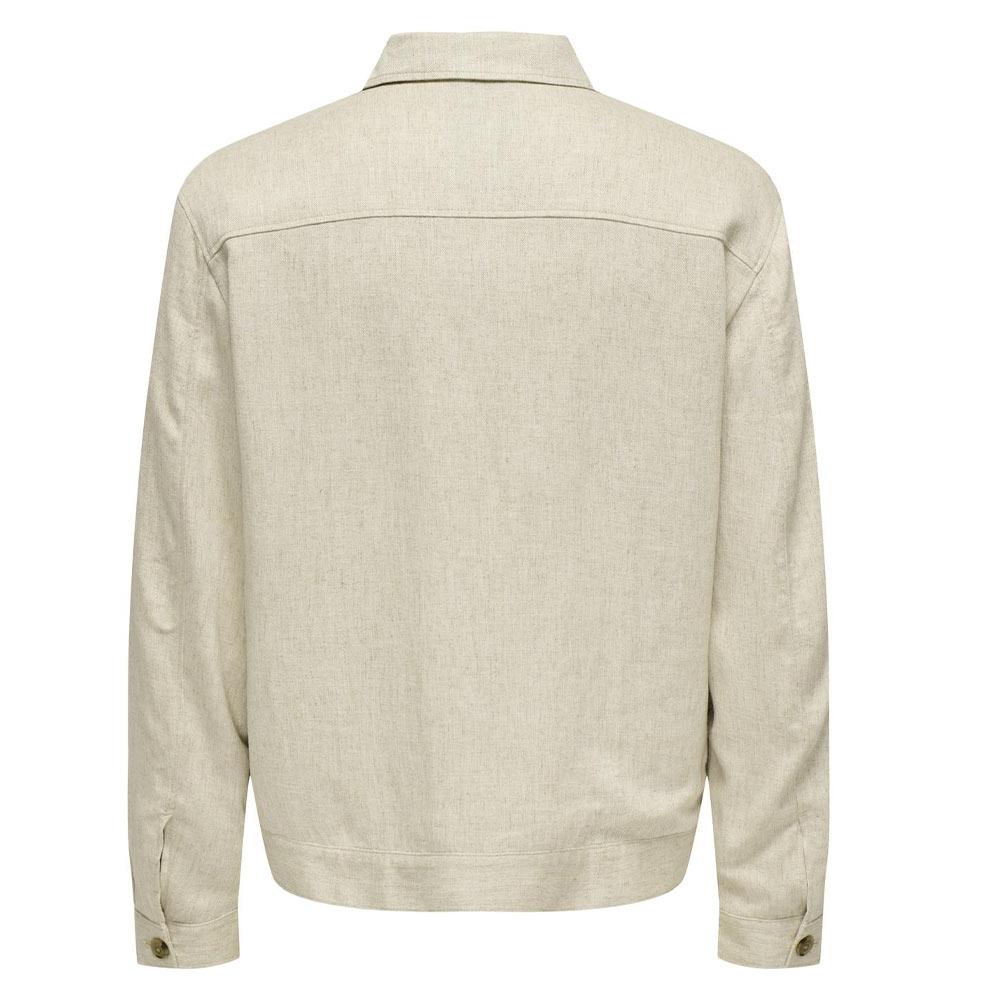Veste Légère Écru Homme Only & Sons Structure vue 2