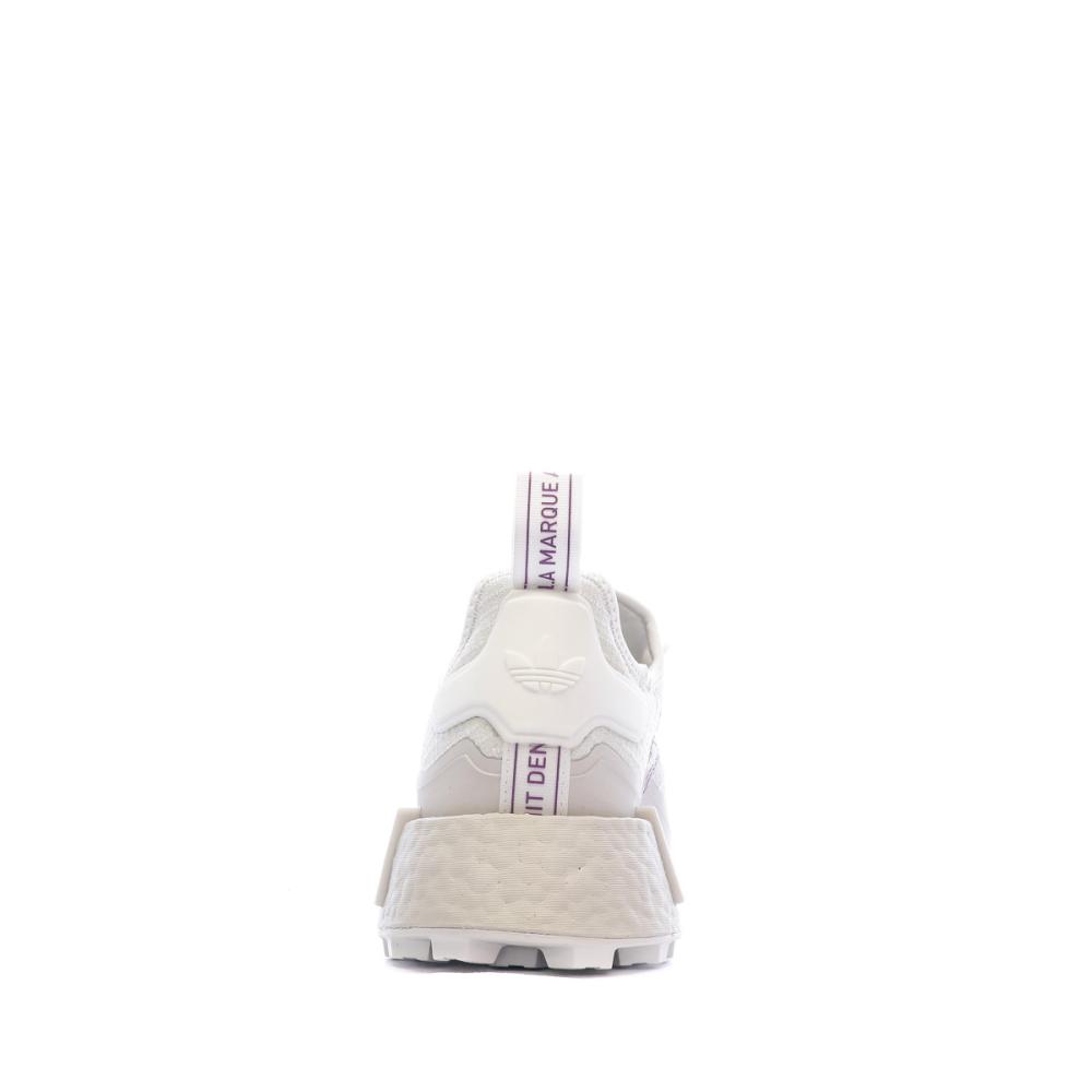 Baskets Ecru/Violet Homme Adidas Nmd r1 Tr vue 3
