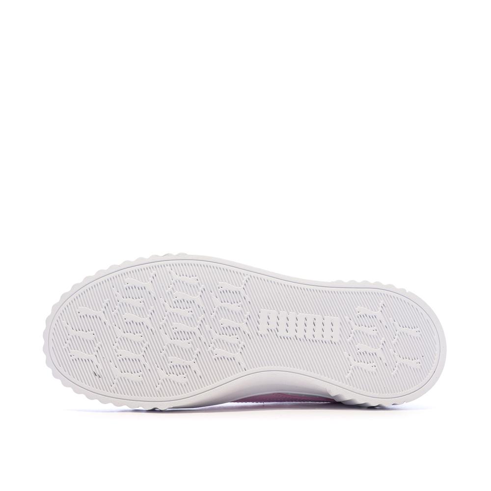 Baskets Blanc/Rose Fille Puma Carina 3.0 Jelly vue 5