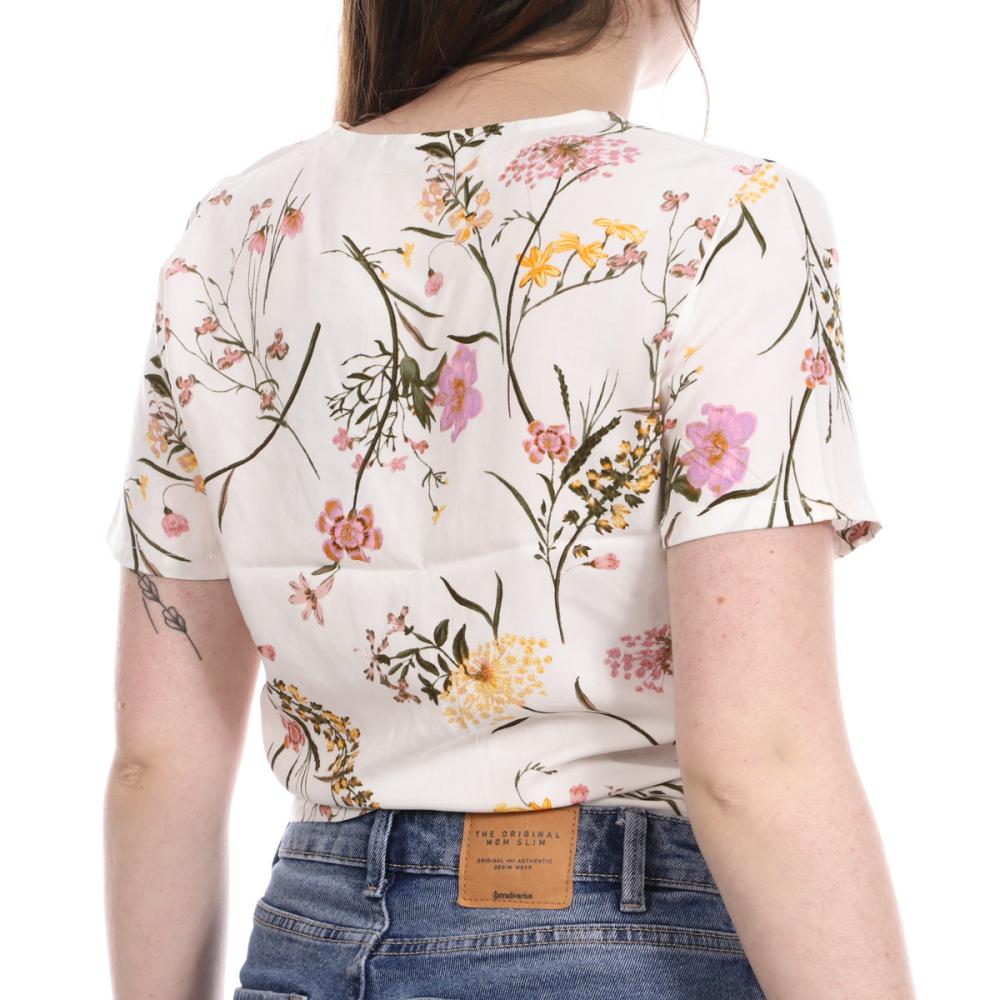 Blouse Blanche à fleurs Femme Vero Moda Easy vue 2