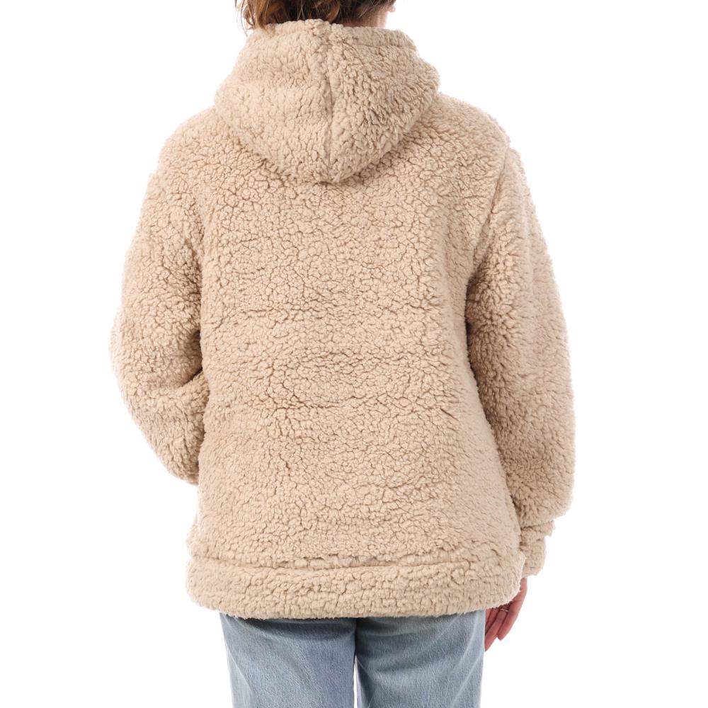 Beige Sherpa-Jacke Frau Sherpa Compagnie des Amériques MARGAUX Ansicht 2