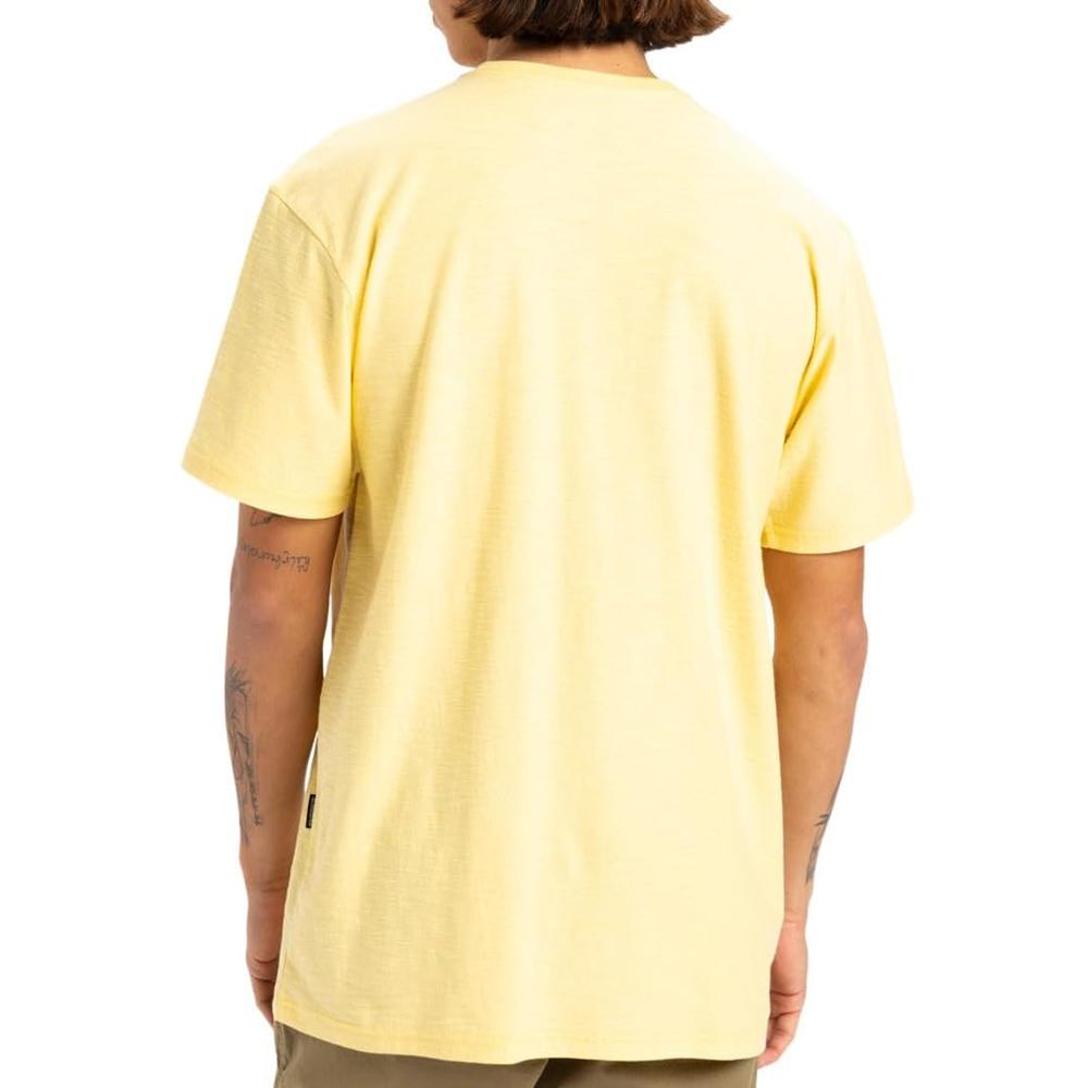 T-Shirt Jaune Homme Quiksilver Slub roundneck vue 2