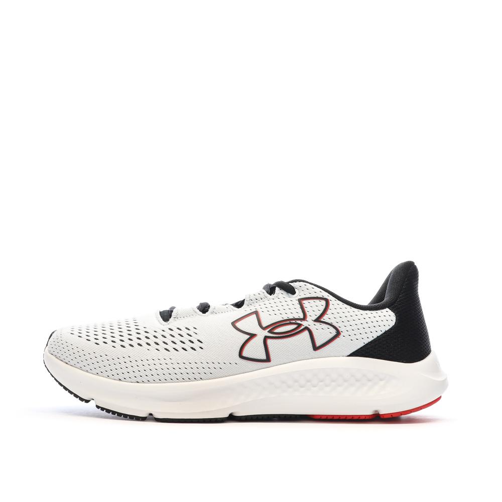 Chaussures de running Blanc/Noir/Rouge Homme Under Pursuit pas cher