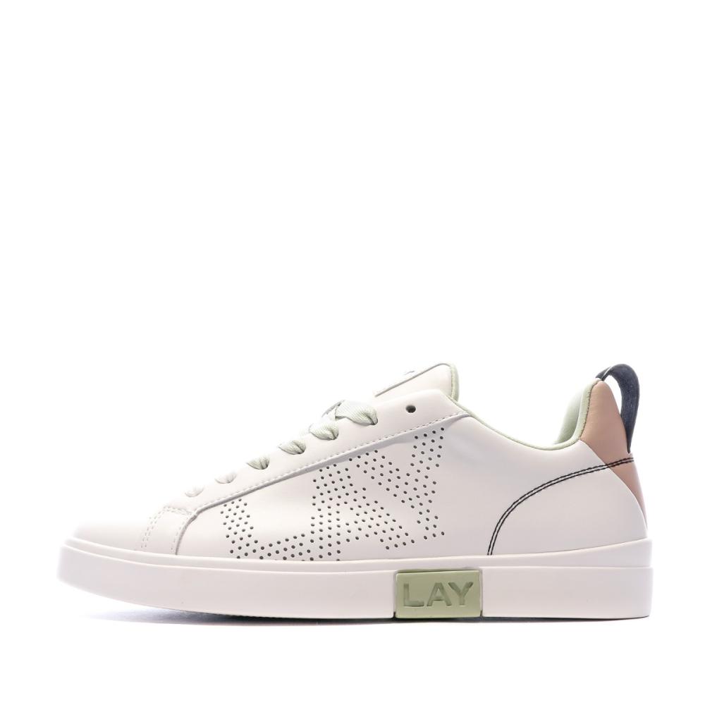 Baskets Blanches/Verte Femme Replay Polaris pas cher