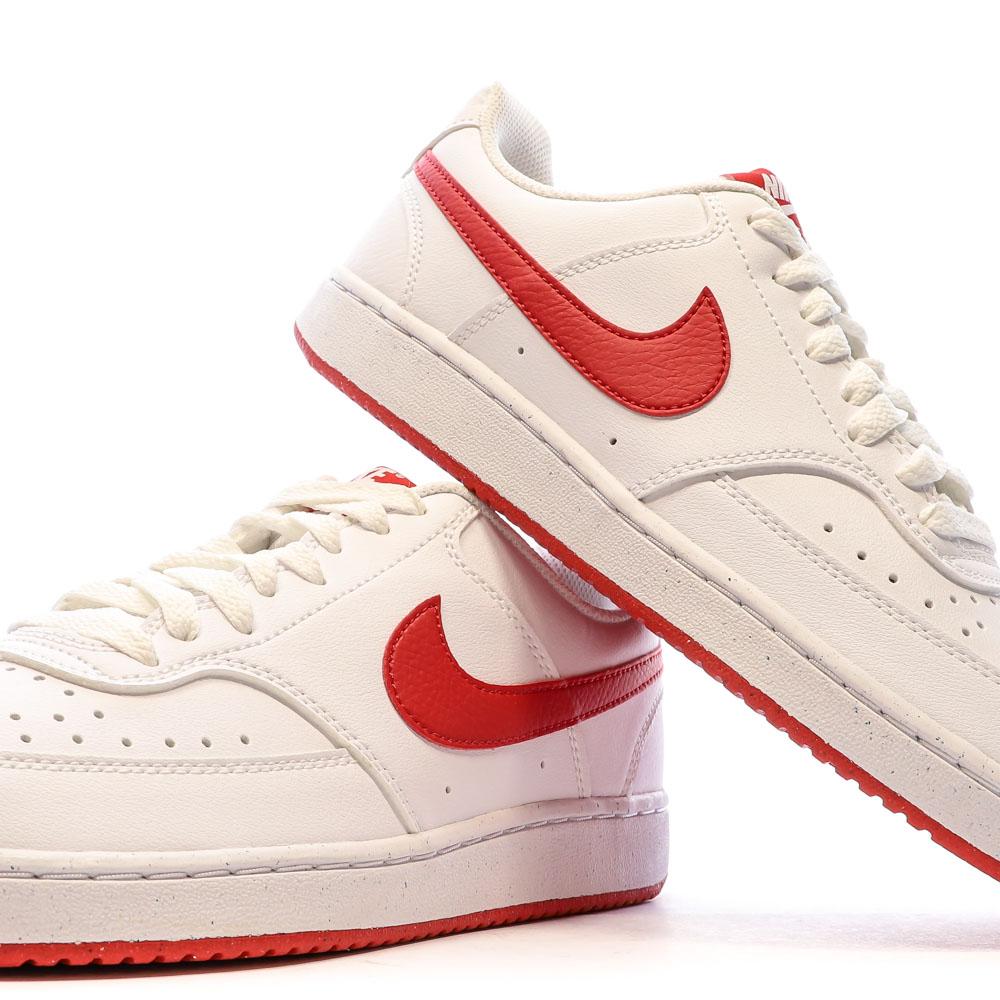 Baskets Blanches/Rouges Homme Nike Court Vision vue 7