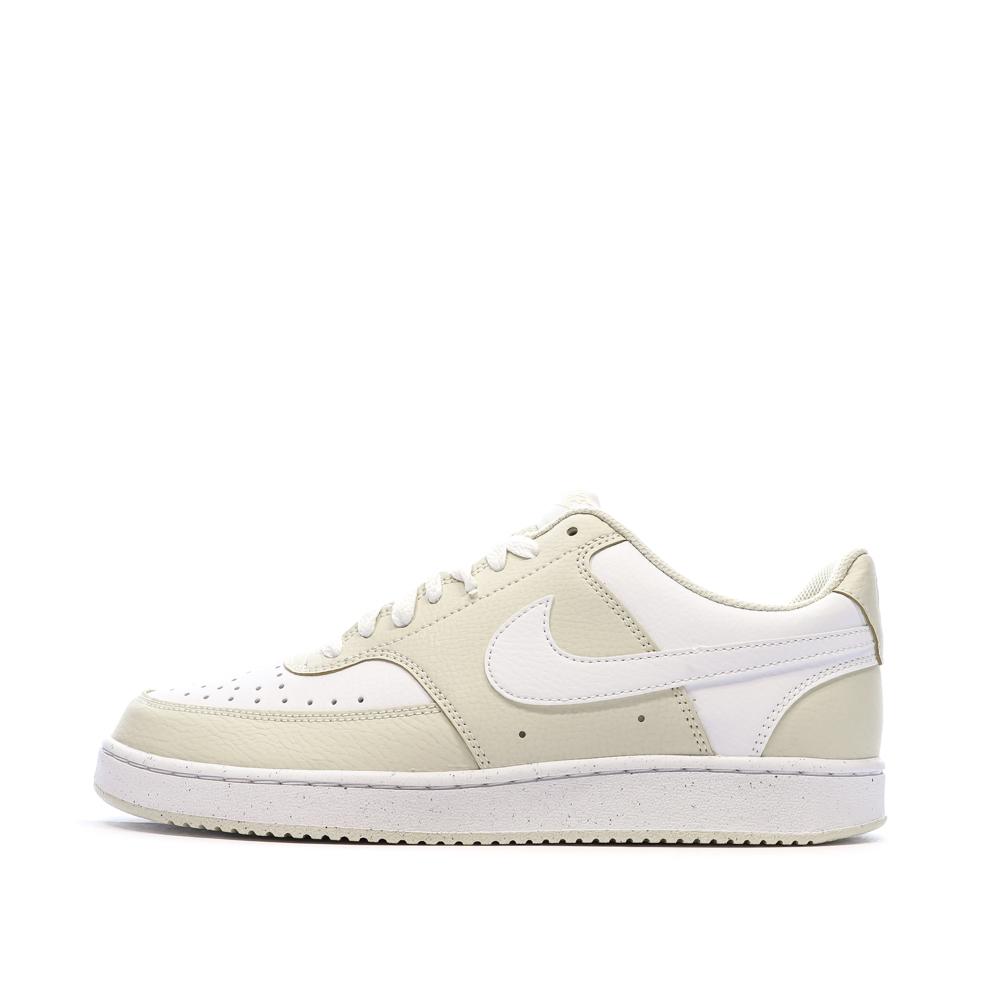 Baskets Beige/Blanches Homme Nike Court Vision Lo pas cher
