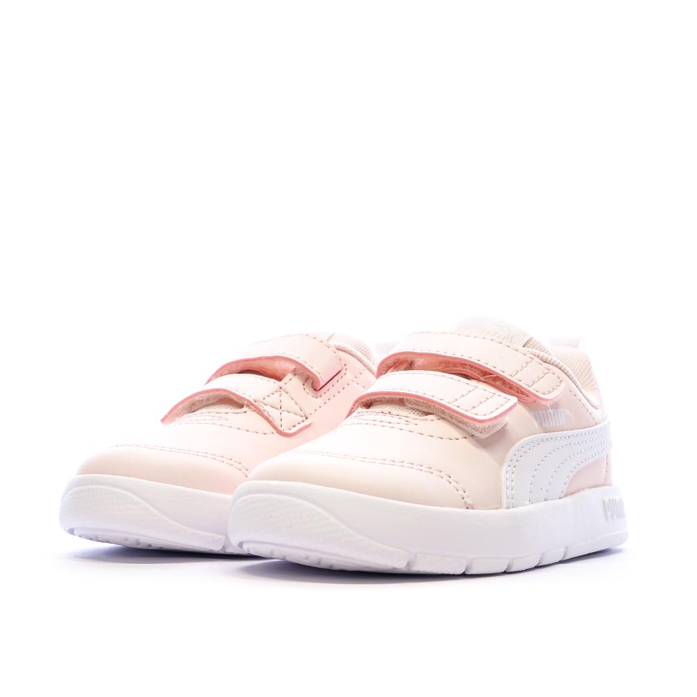 Baskets Rose/Blanches Puma Courtflex V3 V Inf vue 6