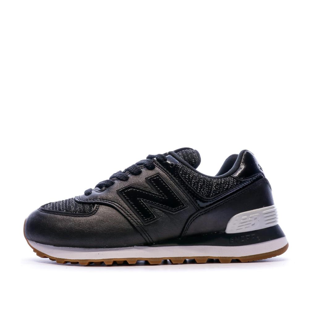 Baskets Noir métallique femme New Balance WL574 pas cher