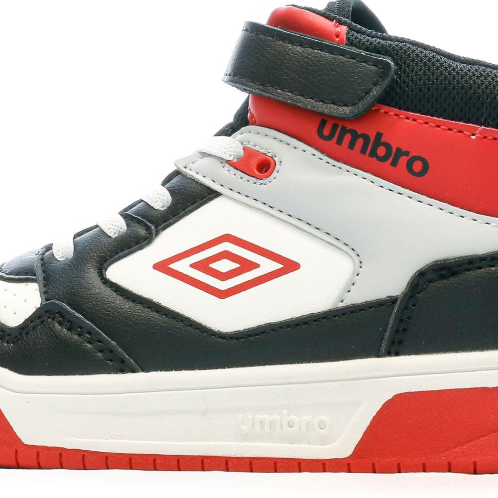 Baskets Noires/Rouges/Blanches Garçon Rouge Umbro Olly Vlc vue 7