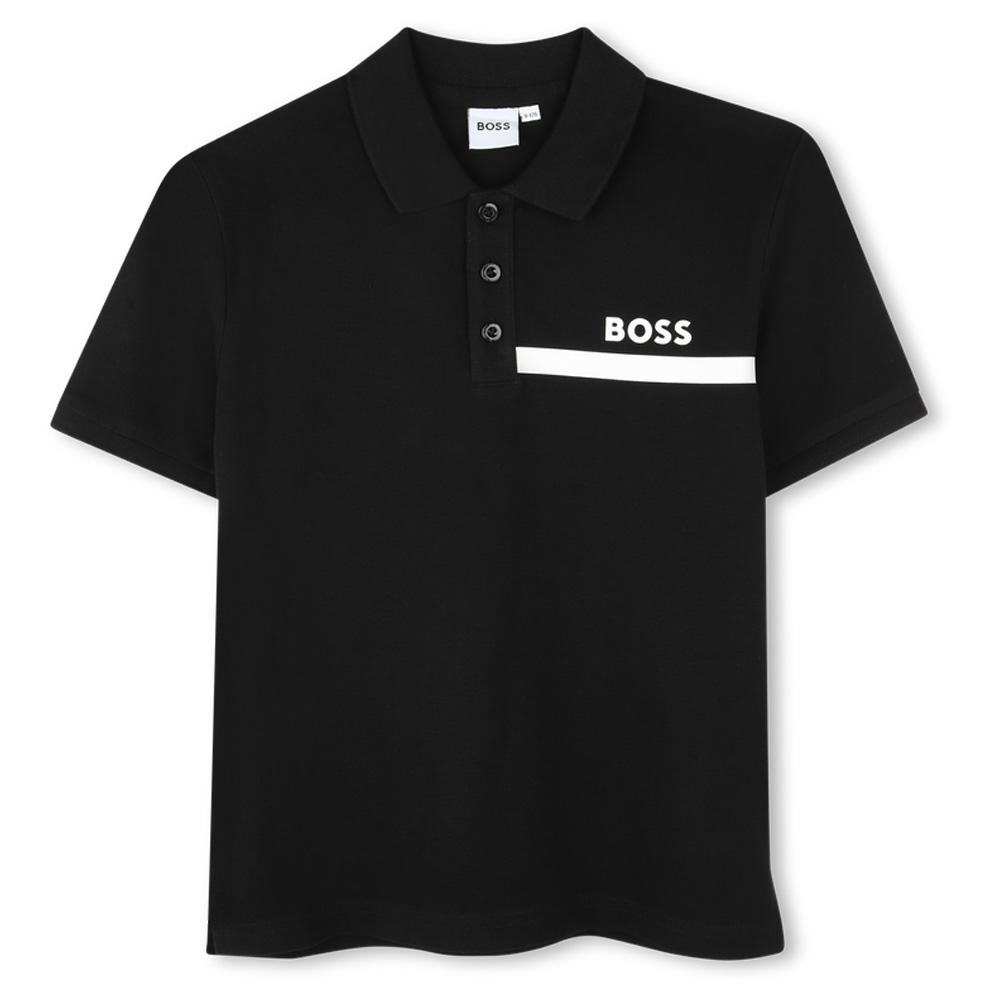 Hugo Boss Boys’ Black Polo Shirt J52730 affordable