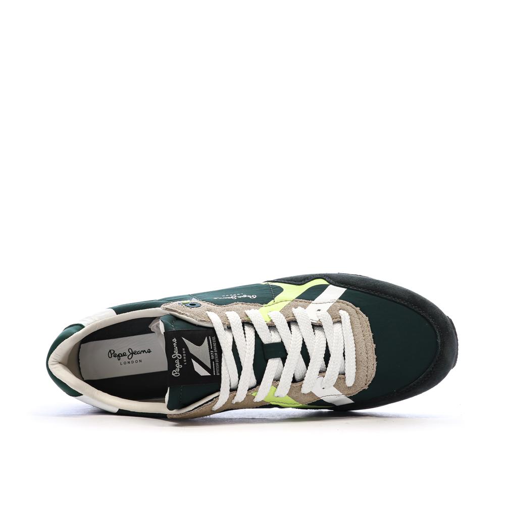 Baskets Verte Homme Pepe Jeans Brit Road vue 4
