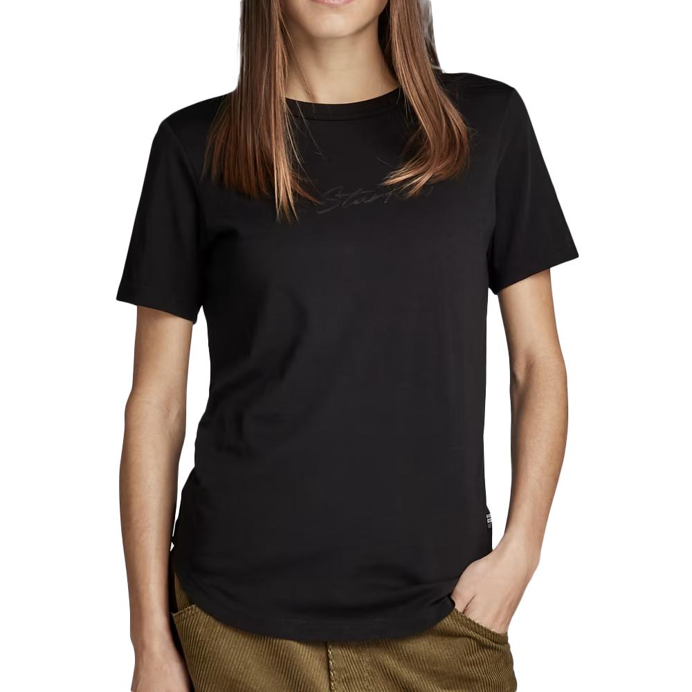 T-shirt Noir Femme G-Star Raw Autograph pas cher