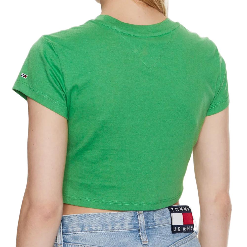Top Vert Femme Tommy Hilfiger Tjw Bby Crp Essentia vue 2
