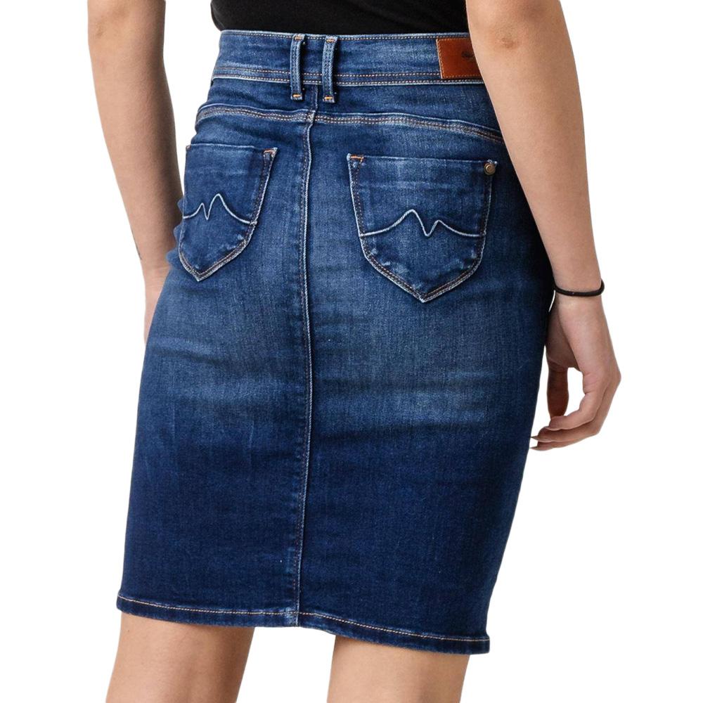 Jupe Bleu Femme Pepe Jeans Fluck vue 2