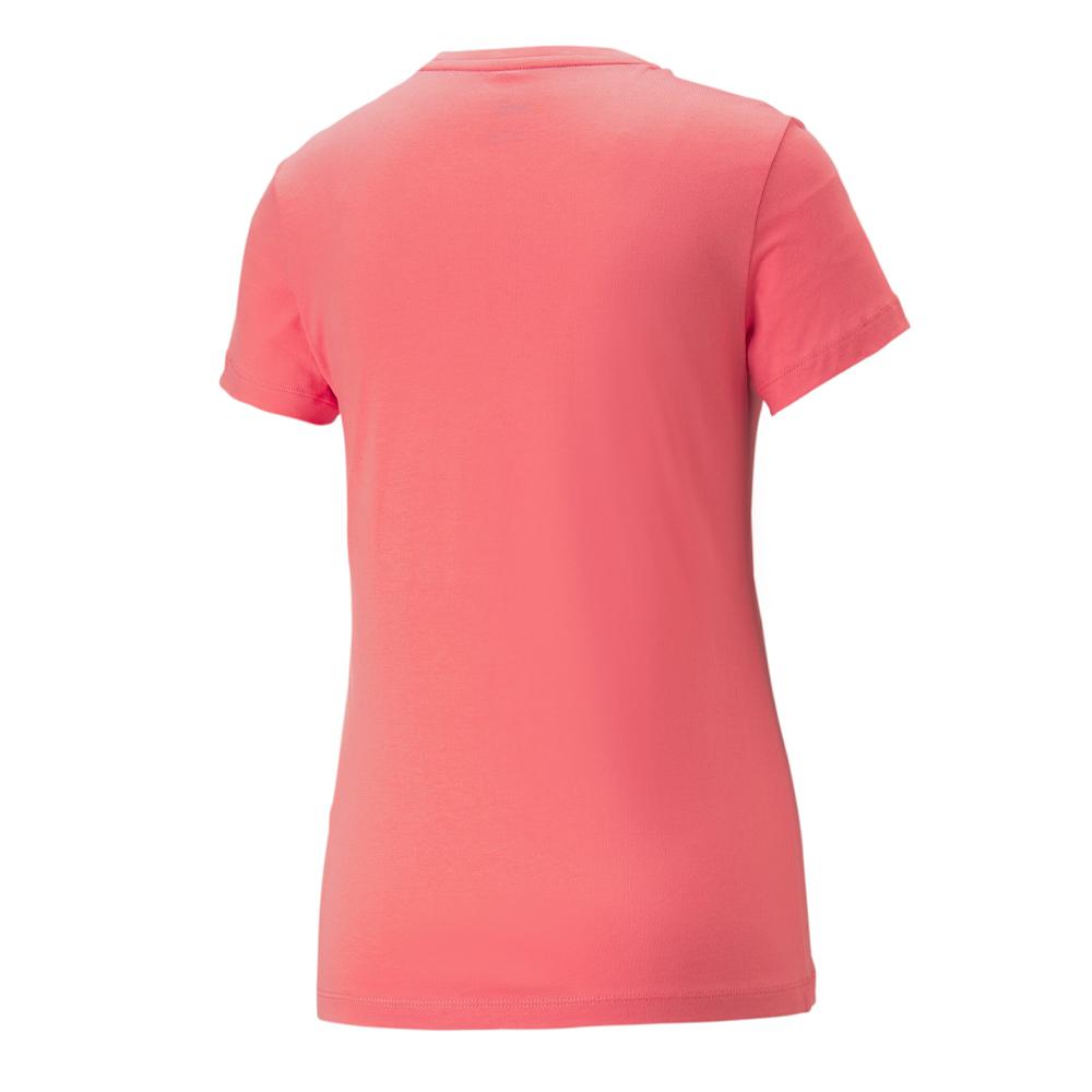 T-shirt Rose Fluo Femme Puma Logo 586775 vue 2