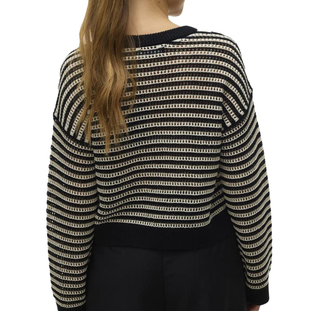 Pull Beige/Noir Femme Vero Moda Madera vue 2
