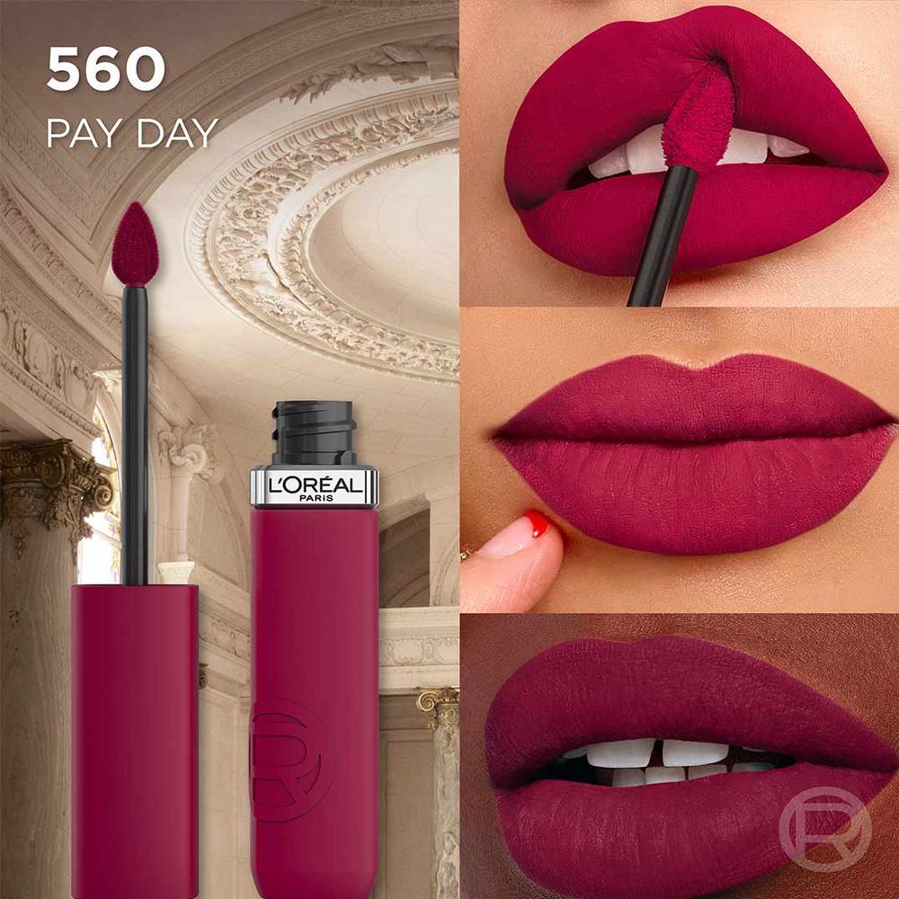 Infaillible Matte Resistance Rouge à Lèvres Liquide L'Oréal Paris 560 Pay Day vue 2