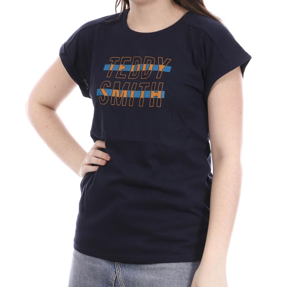 T-Shirt marine femme Teddy Smith T-Toby MC Jersey pas cher