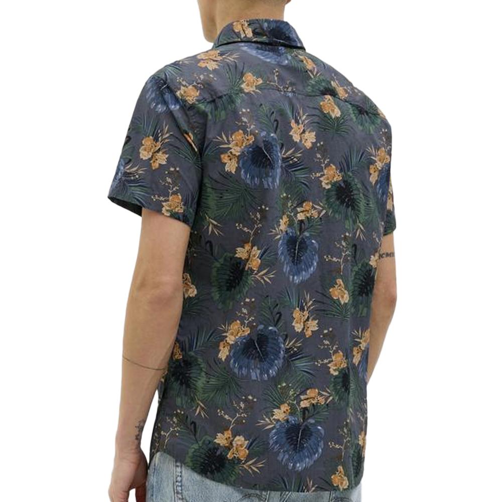 Chemise Bleu/Vert Homme Jack & Jones Hawaii vue 2