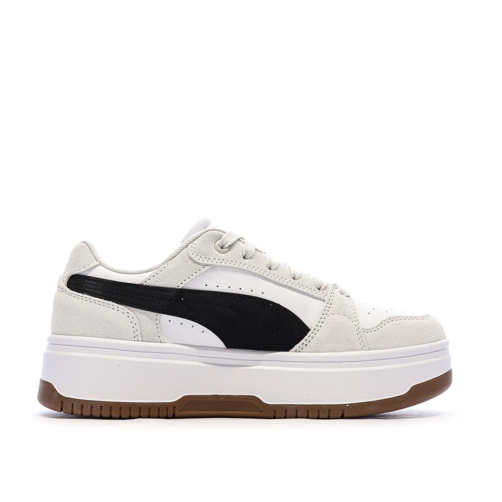 Baskets Blanches/Noires Femme Puma Rebound Low vue 2