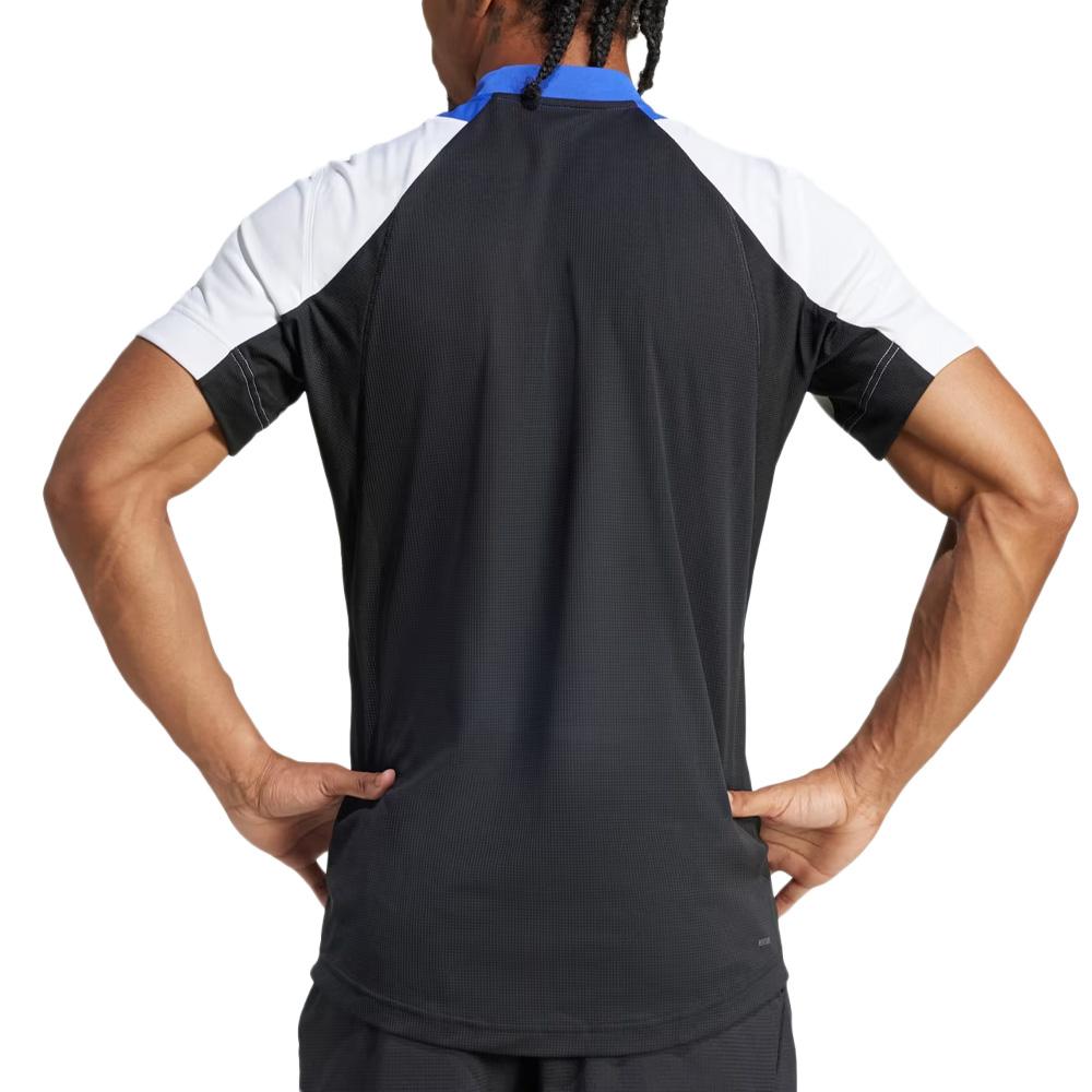 Polo Bleu Homme Adidas IT2262 vue 2