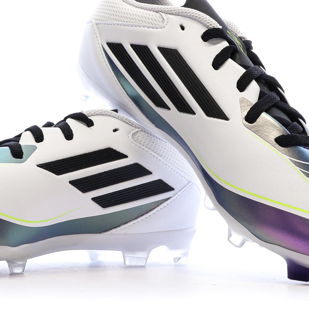 Chaussures de football Blanc/Noir/Violet Garçon Adidas F50 League Messi vue 7