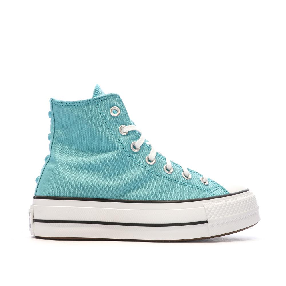 Baskets Turquoise Femme Converse All Star Lift Platform Stars vue 2