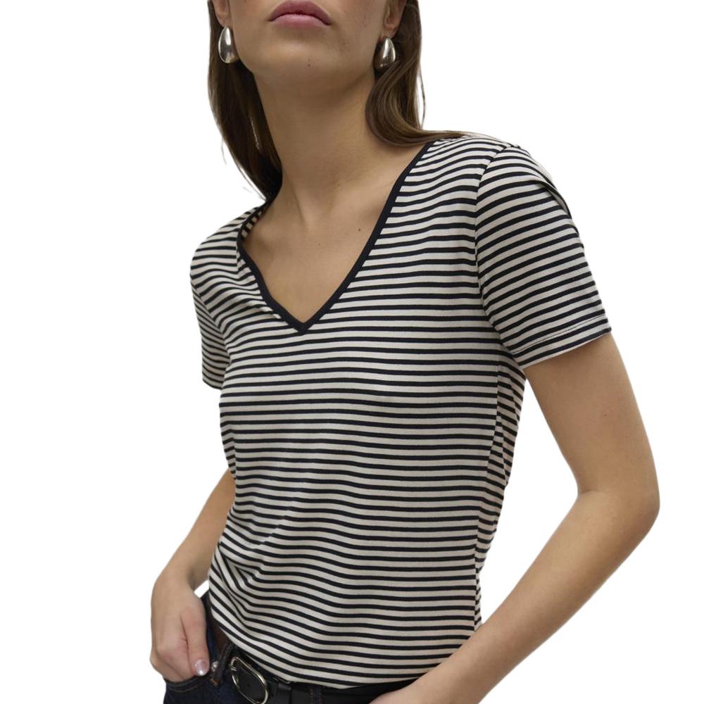 T-shirt Rayures Noir/Blanc Femme Vero Moda Pepper pas cher