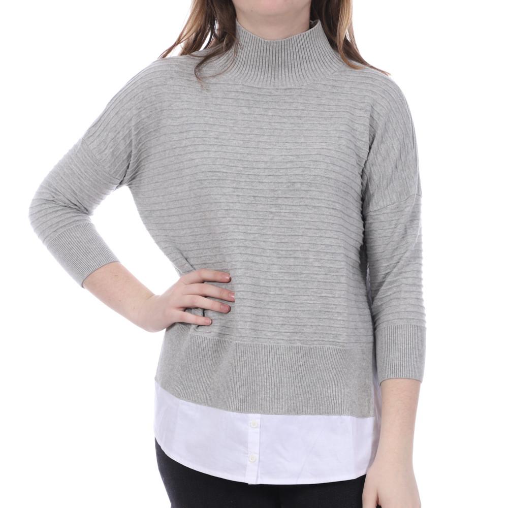 Pull Gris avec Chemise Femme French Connection pas cher