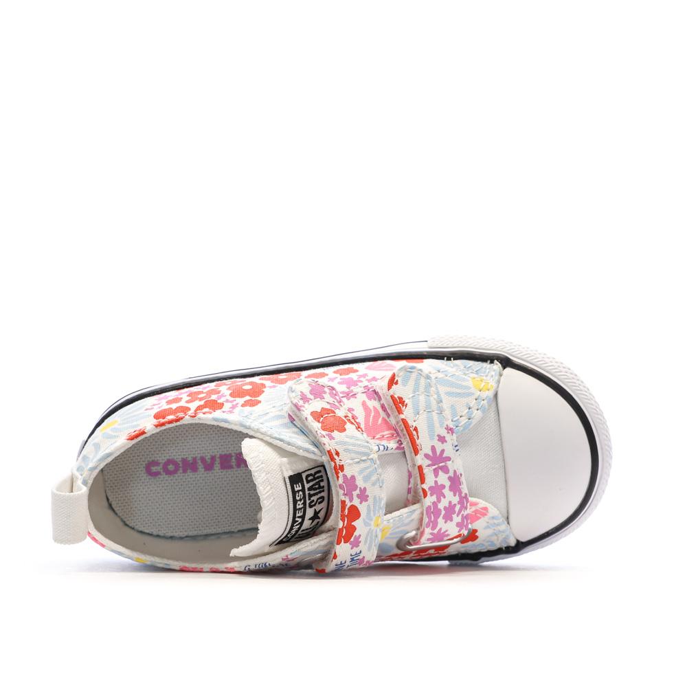 Baskets Blanches/Roses/Rouges/Bleu Fille Converse All Star Easy vue 4