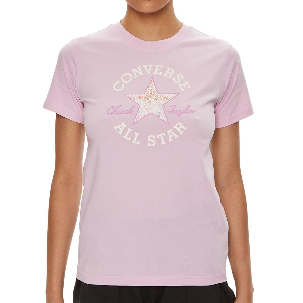 T-shirt Rose Femme Converse Chuck Taylor Patch pas cher