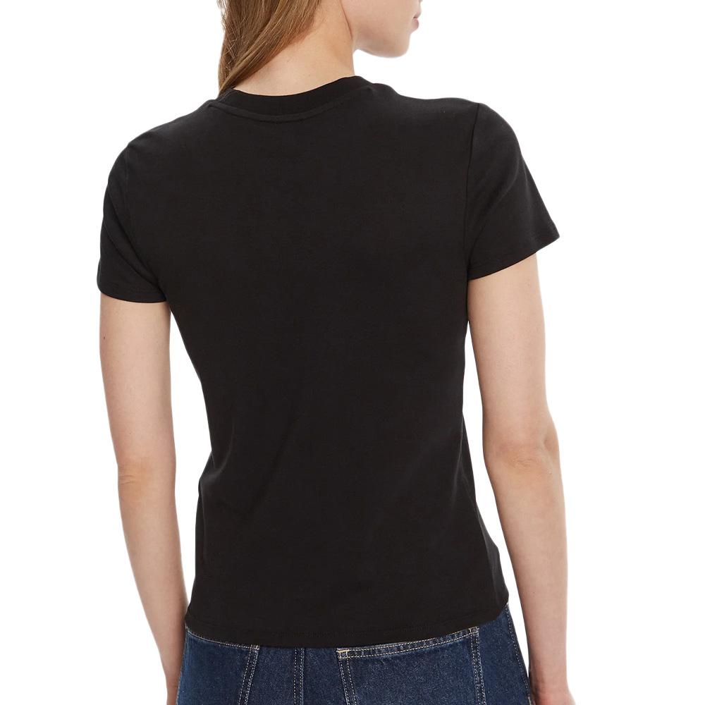 T-Shirt Noir Femme Calvin Klein Jeans Supima vue 2